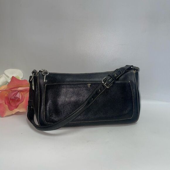 Ann Taylor Leather Shoulder Bag Black - Picture 1 of 8